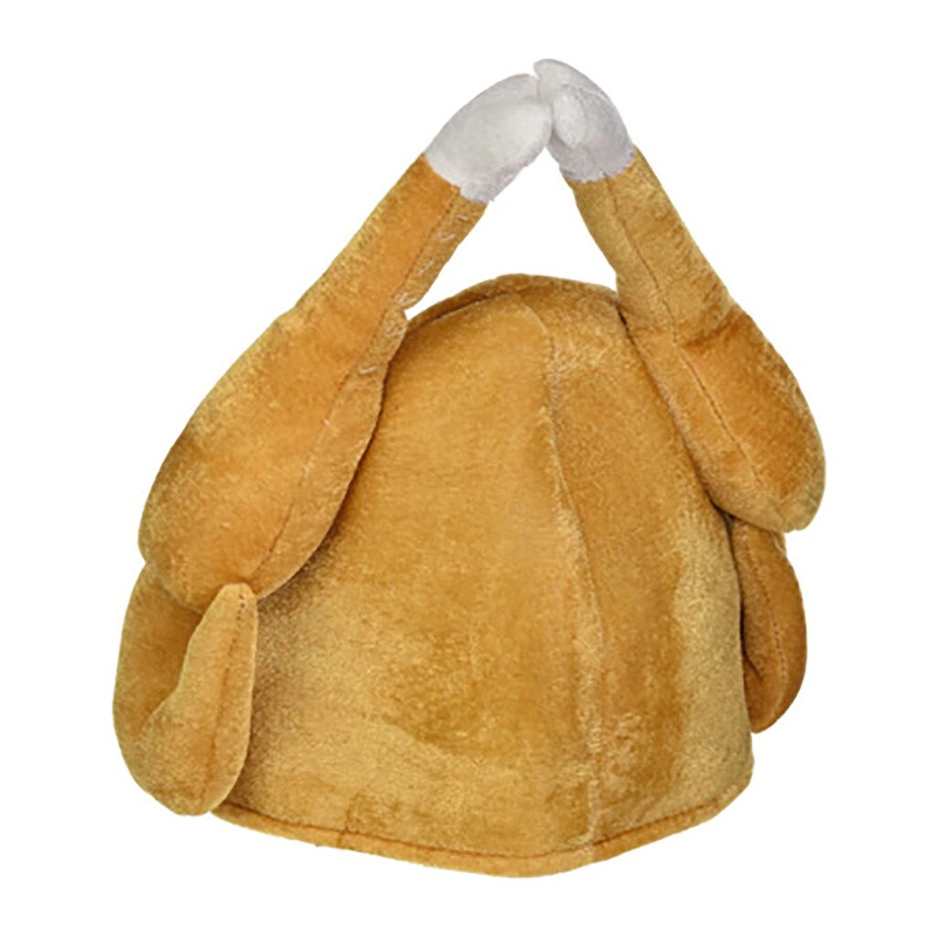 Turkey Thanksgiving Hat Novelty Adult Roast Turkey Party Plush Thanksgiving Day Costume Chicken Hat Cap Funny Cap#np30: Default Title