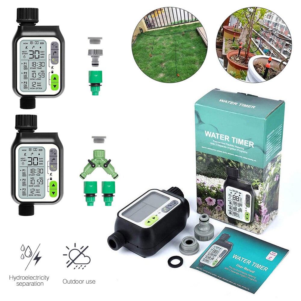 Watering Timer With Rain Sensor Irrigation Timer Waterproof Water Level Sensor Automatic Watering System Sprinkler Device