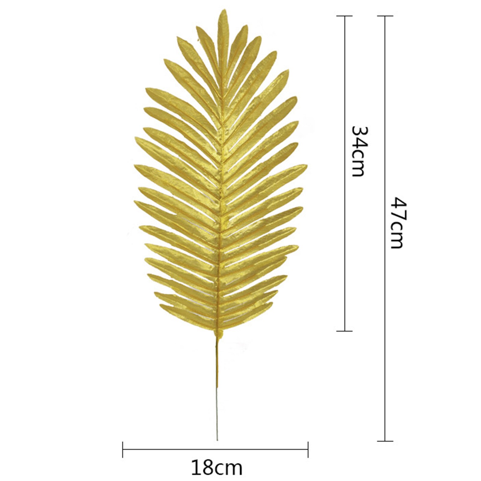 10 Stks/set Kunstmatige Gouden Kokosnoot Palm Leaf Plant Party Fotografie Decoratieve Decor Nep Planten Voor Thuis Bruiloft Decor