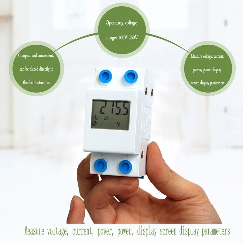 Household electric meter 220v electric meter digital intelligence Single-phase rail type Electronic electric meter multi-functio