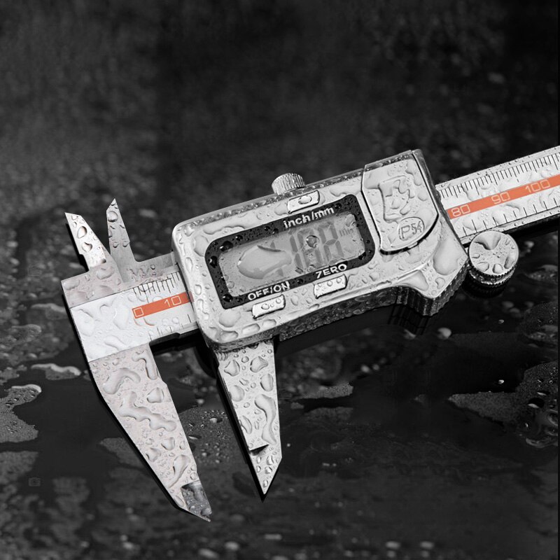 Digital Caliper Electronic Vernier Caliper Digital Calibre Gauge Measuring Tool Ruler Measure Stainless Steel Depth 150mm 200mm