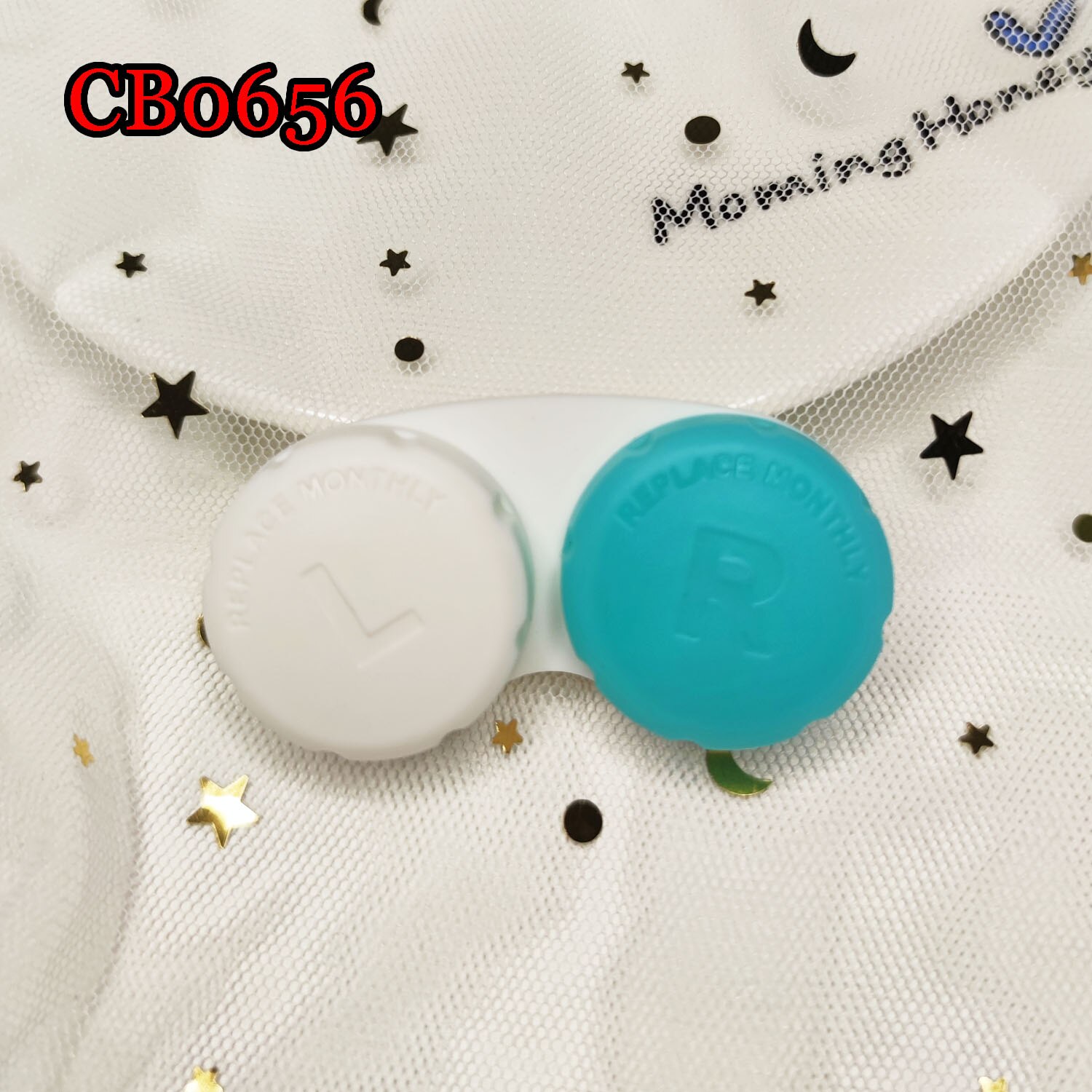 Candy Color Contact Lens Case Pocket Box Convenient Travel Box for Lenses Container CB0656: SKY BLUE