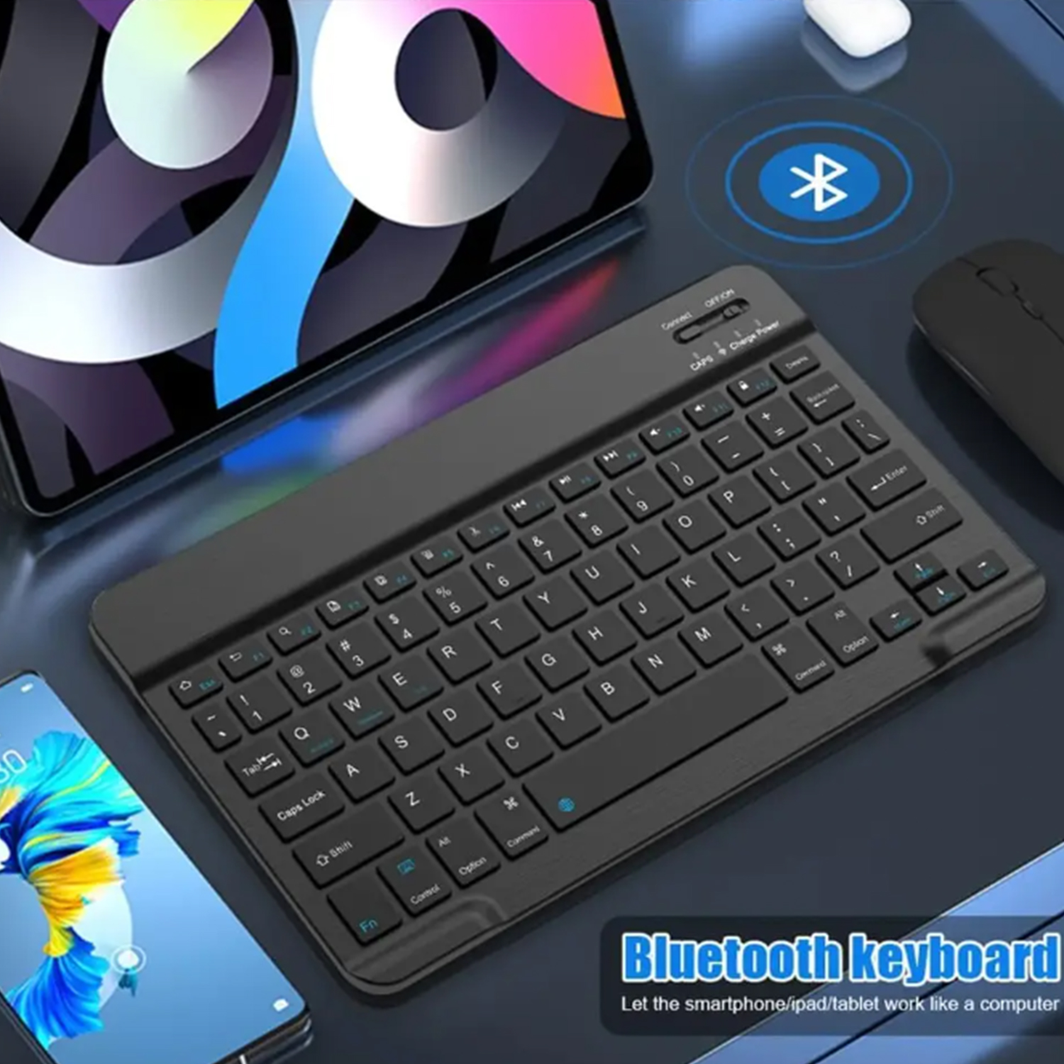 Wireless Bluetooth Keyboard for Android IOS Windows Slim Portable Universal Bluetooth-compatible Keyboard For iPad Tablet Phone