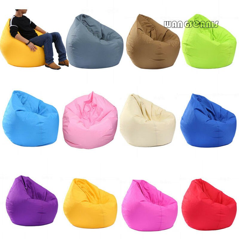 Large Bean Bag Gamer Beanbag Adult Outdoor Gaming Garden Big Arm Chair Unfilled Lounge Home Soft Lazy Cozy Single Sofa Cover