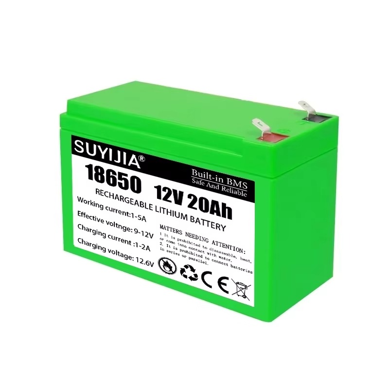 Genopladeligt Lithium Batteri 12V 20Ah 18650 3S7P - 12.6V 3A Oplader: Grå