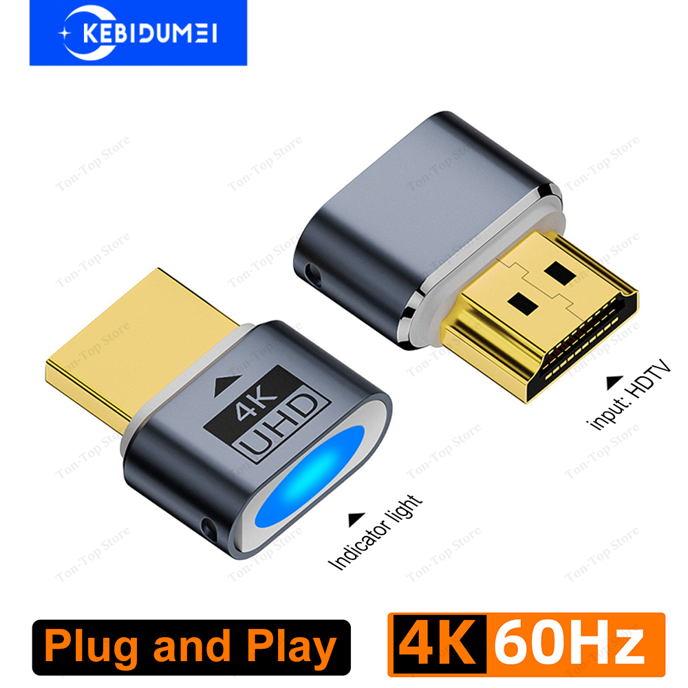 4k 60hz virtuaalinäyttösovitin hdmi dummy plug edid 60hz/120hz 1080p