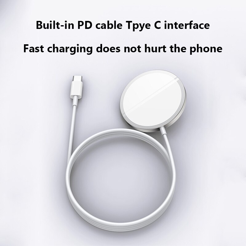 Voor Apple Mobiele Telefoon 12 Magsafe Charger 15W Magnetische Draadloze Opladen Voor Iphone 12 12pro Max 12Mini Magsafing pd Snelle Lading