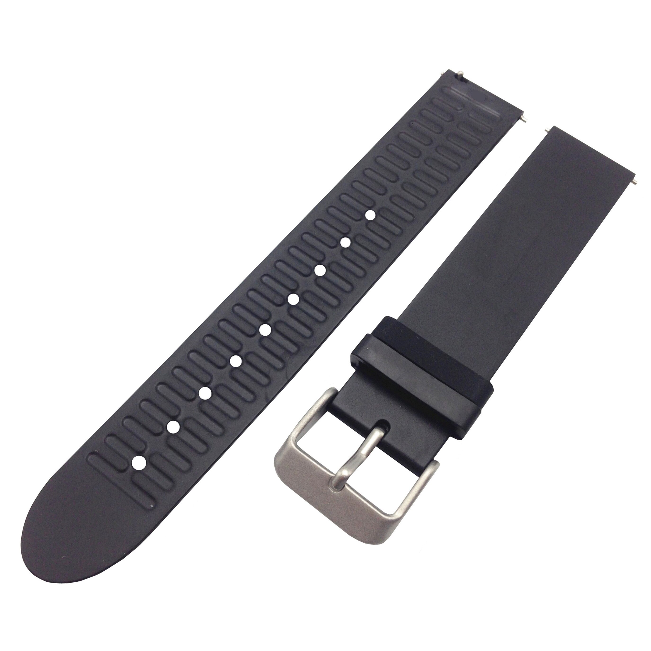 Vervangende zachte siliconen horlogeband voor withings activite steel/withings activite pop classic zachte siliconen horlogeband: Zwart / 18mm voor metings