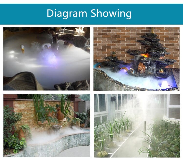 20 Mm Industriële Incubator Luchtbevochtiger Ultrasone Mist Maker Fogger Water Fountain Pond Verstuiver Luchtbevochtiger Met AC-DC Adapter