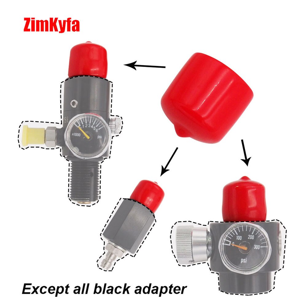 5PCS Round Red End Cap, Flexible Pipe Co2 Cylinder Pin Valve Rubber Cover