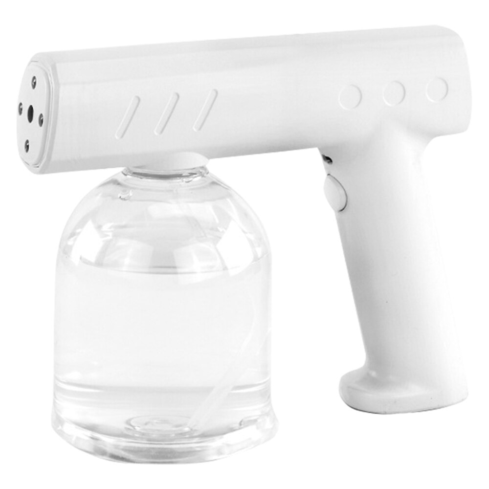 Atomizer Spray Handheld Mist Sprayer Santitizer Machine Electric Wireless Fogging Disinfection Sprayer Gun Atomization Fogger: White 500ml