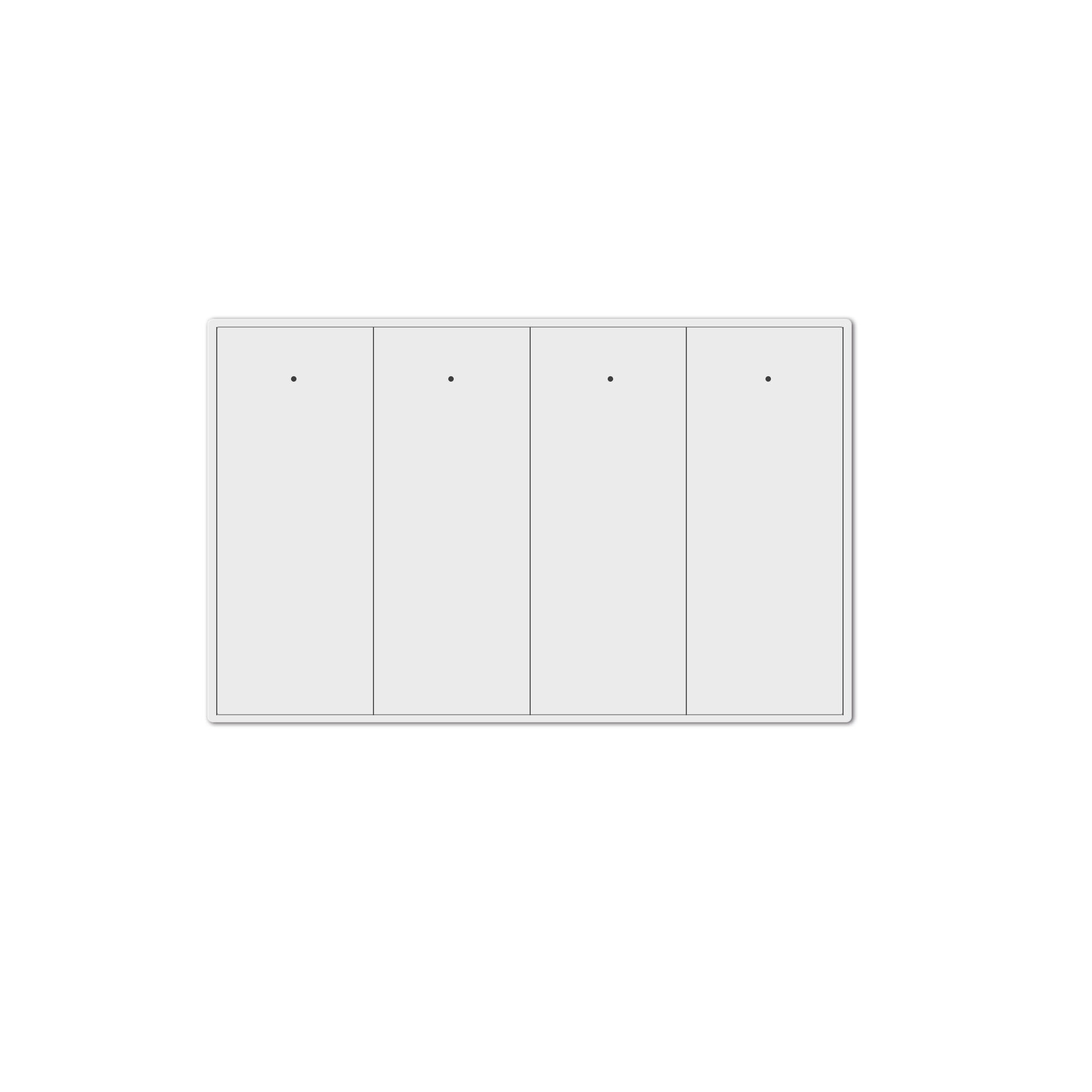 Zemismart Tuya Zigbee Smart Wall Light Switch with Neutral 1 2 3 4 Gangs Black Interruptor Alexa Google Home Smartthings Edge: White 4-Gang
