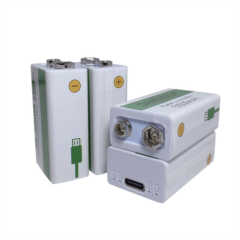 neue 9V 5500mAh li-Ion akku Mikro USB Batterie 9v Lithium-für Multimeter Mikrofon Spielzeug + USB ladekabel