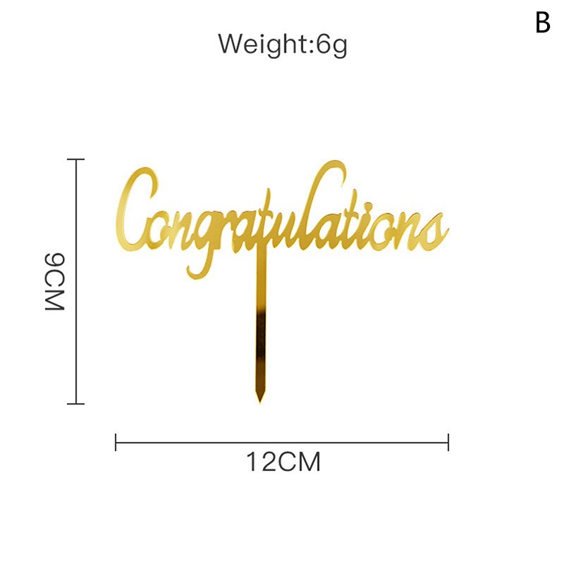 Gold Congratulations You Did It Grad Cake Topper Graduation Celebration Decor: B