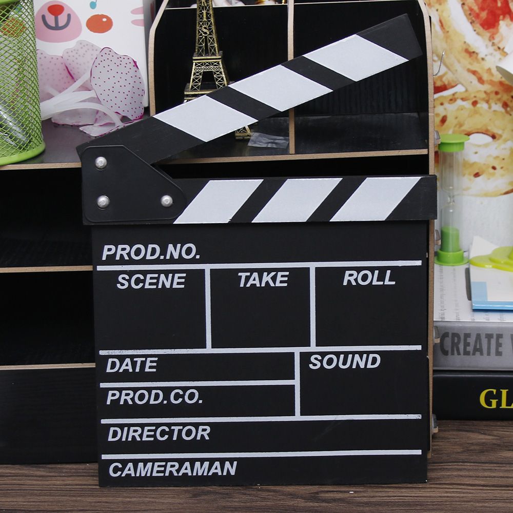 Film tv-show cut action træ film clapboard teater fest rekvisitter dekoration