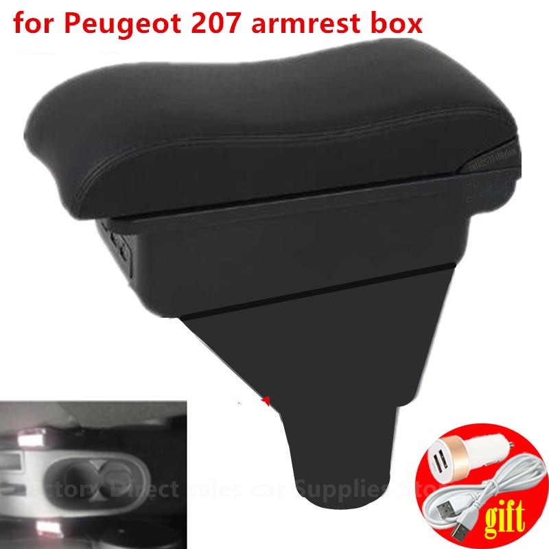 Voor Peugeot 207 Armsteun Doos Auto Centrale Armsteun Opbergdoos Accessoires