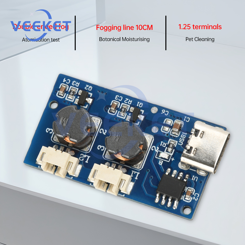DC 5V Mini Humidifier Modulle Dual Spray Three Spray Ultrasonic Atomizer Humidifier Module Mist Maker and Driver Circuit Board