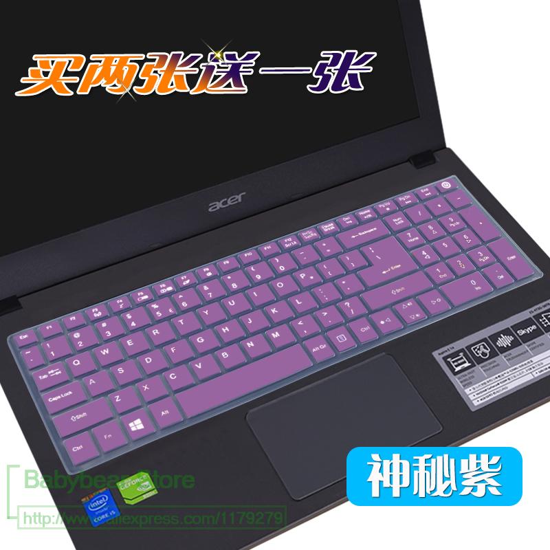 15 tommer tastatur silikonetastaturbeskyttelsesdæksel til acer aspire  e15 e 15 e5-573g 532 522 v3-574 f5-572 tmp 257 e5-573 e5 573g