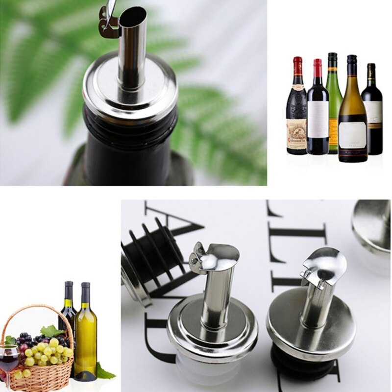 Stainless Steel Olive Oil Free Flow Pourers Liquor Bottle Pourers Wine