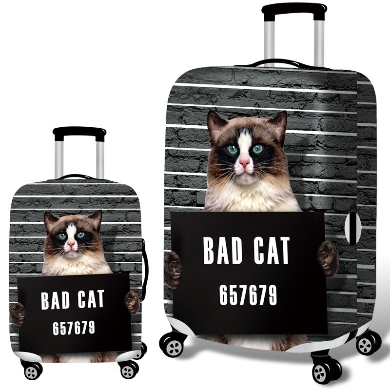 3D Cat Suitcase Case Cover Luggage Elastic Protective Covers Dust 18-32Inch Baggage Trolley Trunk Dust Cover Travel Accessories