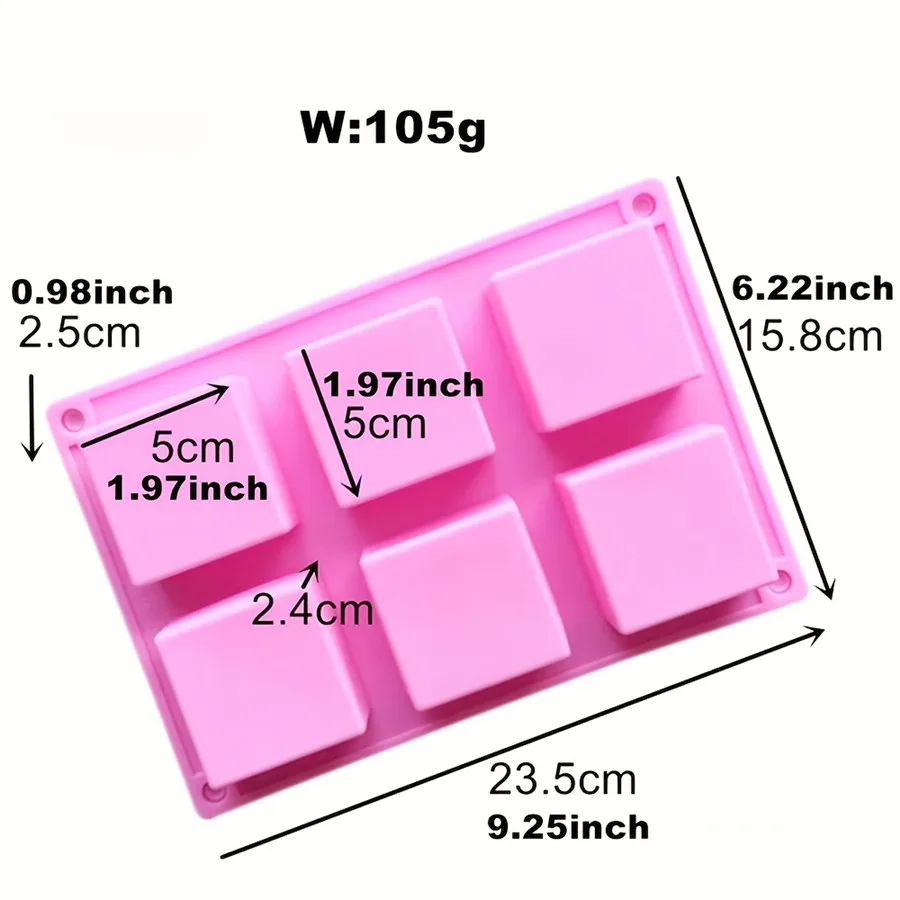 Silicone Rectangle Cake Pan Square Soap Molds Pudding Muffin Loaf Brownie Cornbread Mould: Clear