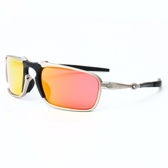 X Metall badman sonnenbrille für damen und herren, polarisierte sonnenbrille, fahrradbrille, sportbrille: Gelb