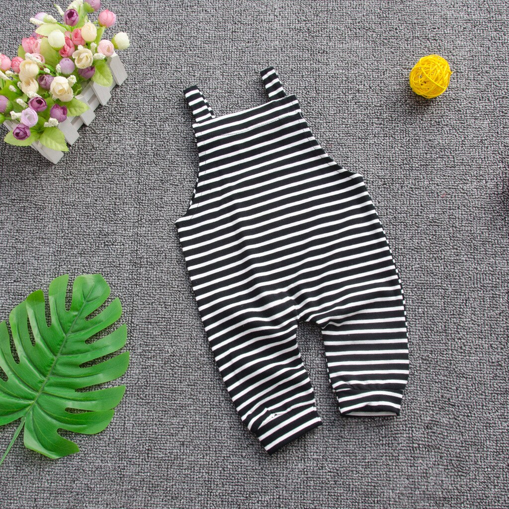 Toddler Baby Boys Girls Stripe Suspender Jumpsuit Outwear Pants Clothes Baby clothes romper baby summer clothes cotton costume