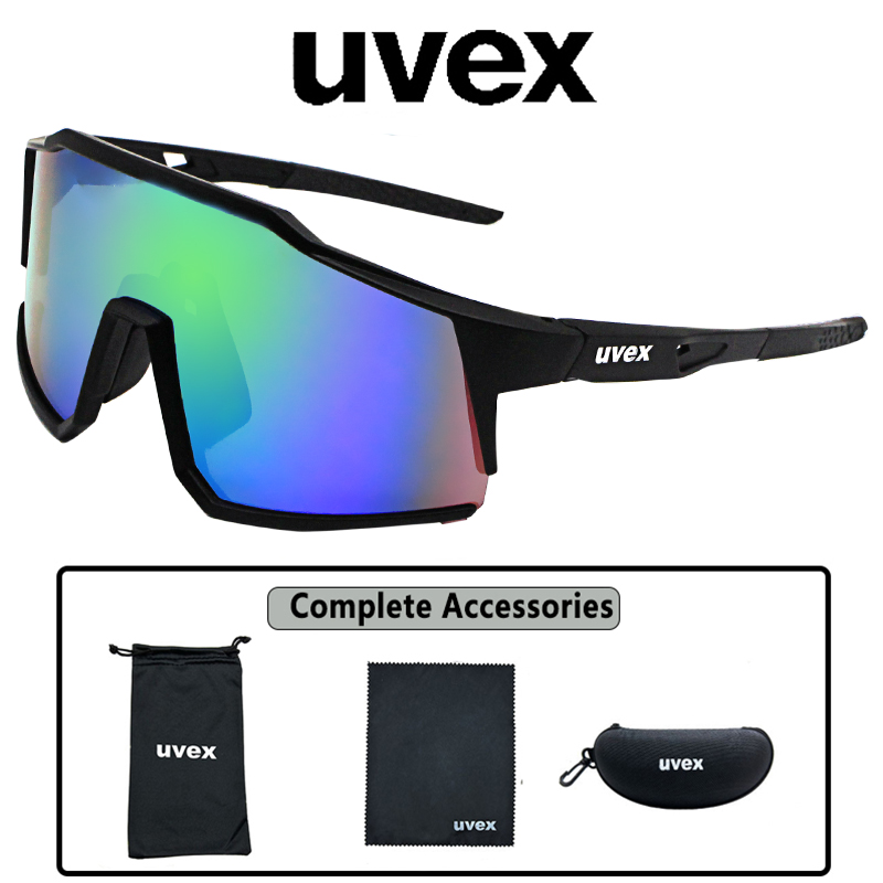 UVEX Fahrradbrille für Herren und Damen, Jugend, rosa, Sport-Sonnenbrille, UV-Schutzbrille für Baseball, Reiten, Laufen, Fahren: Grün