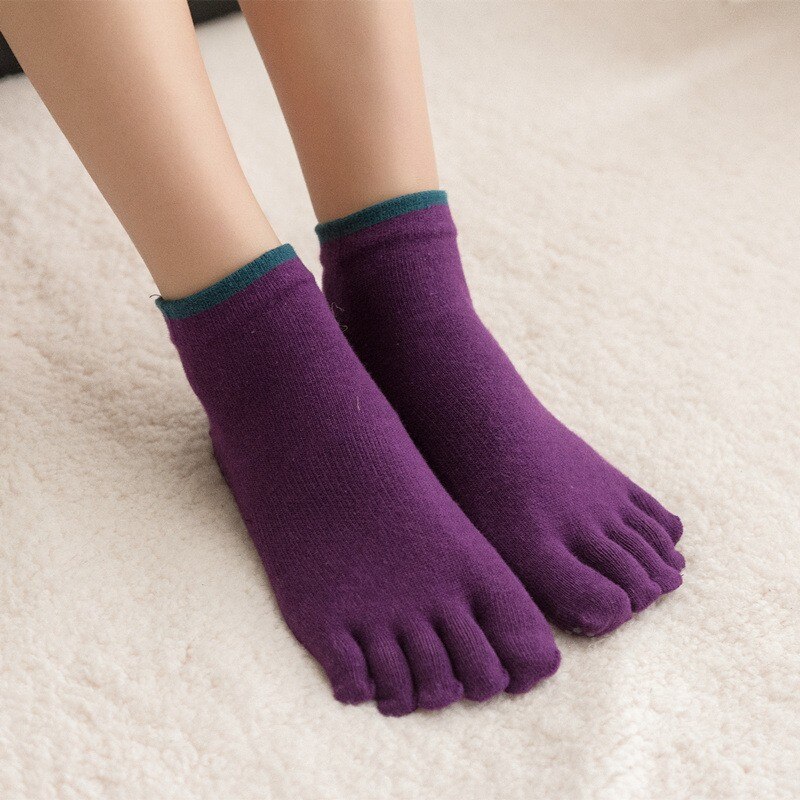 comfortable five finger socks cotton socks women's Non Slip Yoga socks home fitness leisure split toe socks Women