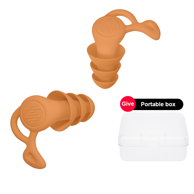 Tapones para los oídos de silicona antiruido, tapones para los oídos de natación, aislamiento de interferencias para el trabajo, dormir, Surf, Protector suave y cómodo para los oídos, 1 par: Gris claro