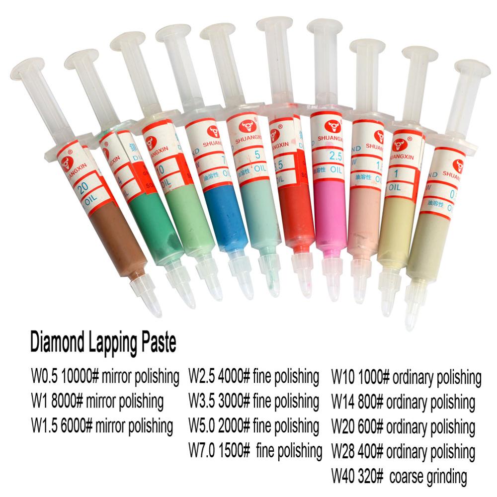 1Pc Diamond Polishing Lapping Paste Compound Metal Buffing Compound 5 Gram Grits 320# 10000# for Polishing Metal and Jewelry