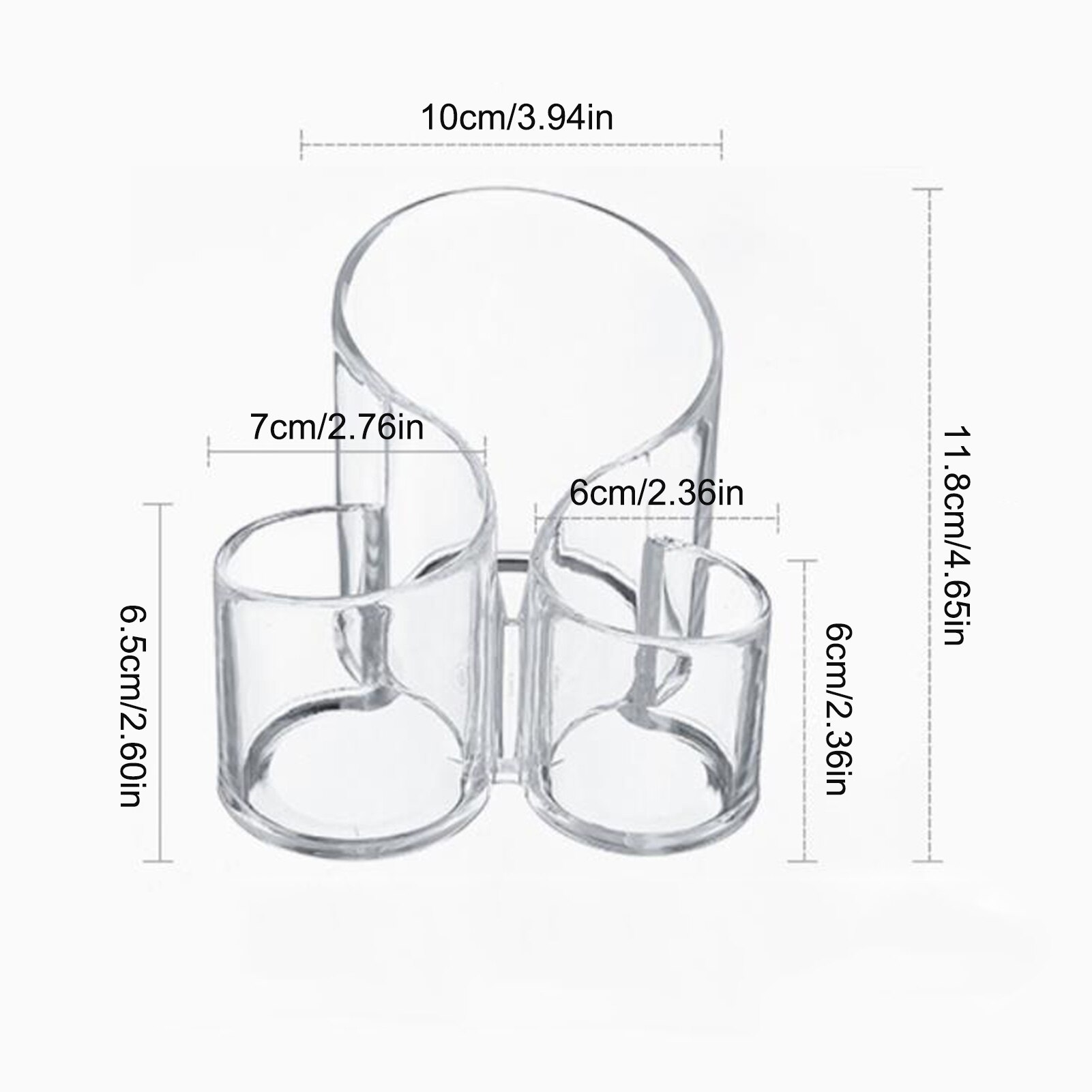 Przezroczysty szklany pojemnik na pędzle robić makijażu skrzynka złoty pojemnik kosmetyczny pierścień ołówek etui na szminki pędzle robić makijażu organizator: C