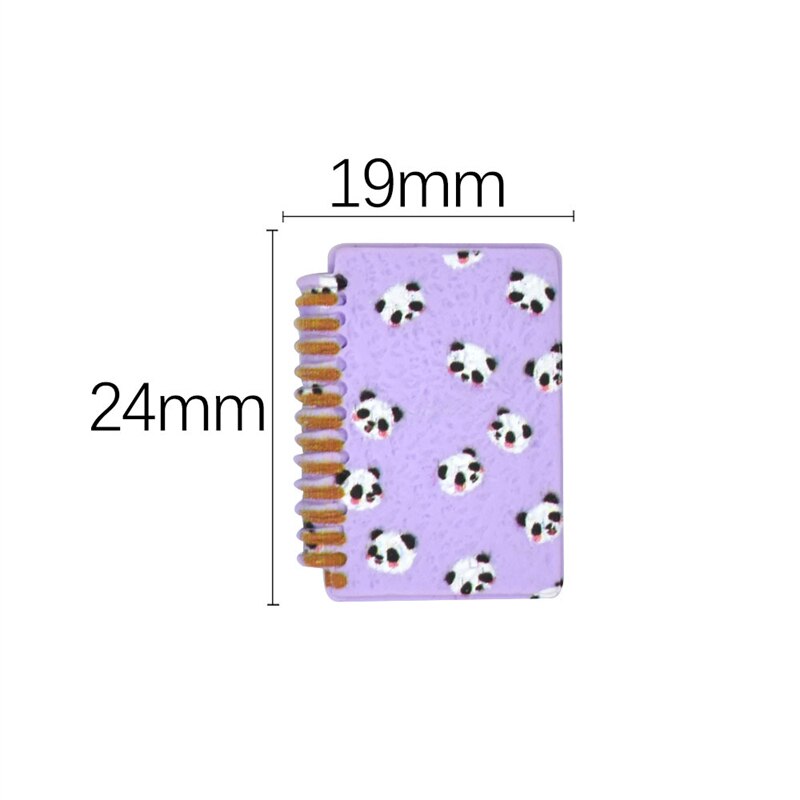 10 piezas de abalorios de Panda para hacer joyas, parche colgante para libro, pendientes DIY, accesorios para collar, casa de muñecas, C874: no hook purple