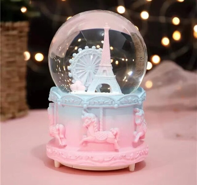 Neue kristall ball kinder musik box musik box feder senden mädchen freundin valentinstag: MULTI