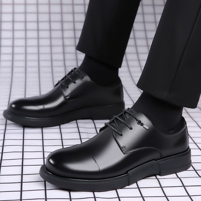 Heren Formele Schoenen Business Stijlvolle Comfortabele Gentleman Formele  Schoenen Mannen Zwart Lederen Mannen Jurk Schoenen Leren Schoenen – Grandado
