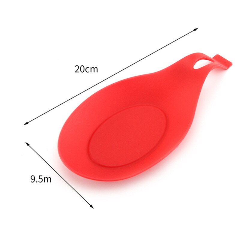 Accessoires de cuisine multi-usages cuillère repose-cuillère en Silicone de alimentaire Anti-brûlure cuillère mettre tapis, ustensiles de cuisine BBQ pique-nique 1 pièce