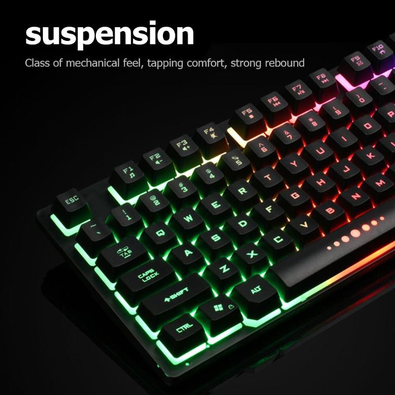 K87 usb langallinen mekaaninen näppäimistö peli pc näppäimistö rgb 3 värin taustavalo 87 näppäimistön näppäimistöt