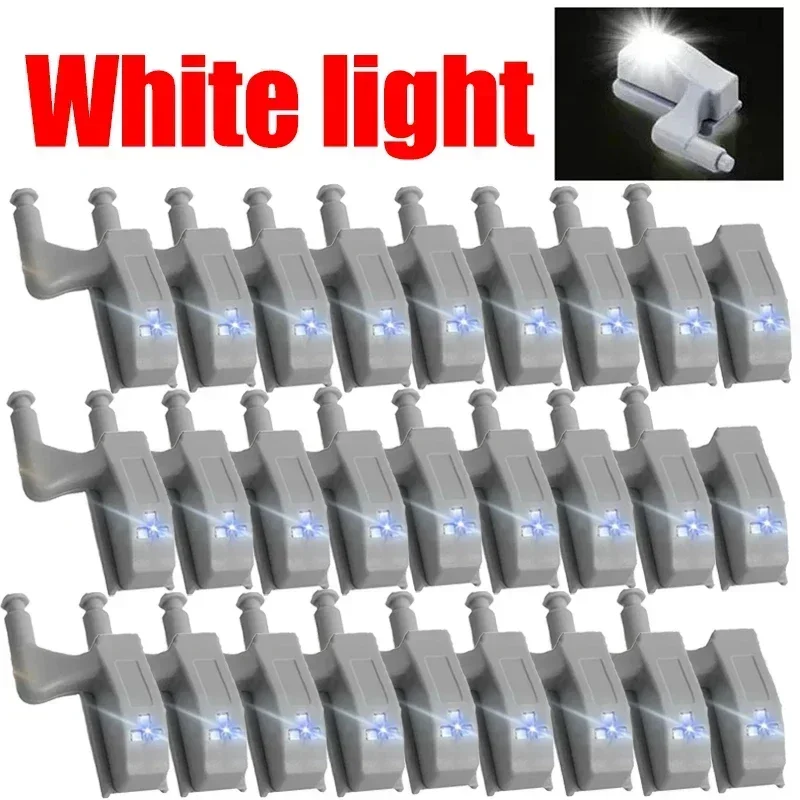 1/30 stk. universel led-lampe med indvendig hængsel, underskabslampe, garderobe, sensorlampe til skab, køkken, soveværelse, skab, natlamper: Varmt lys / 3w