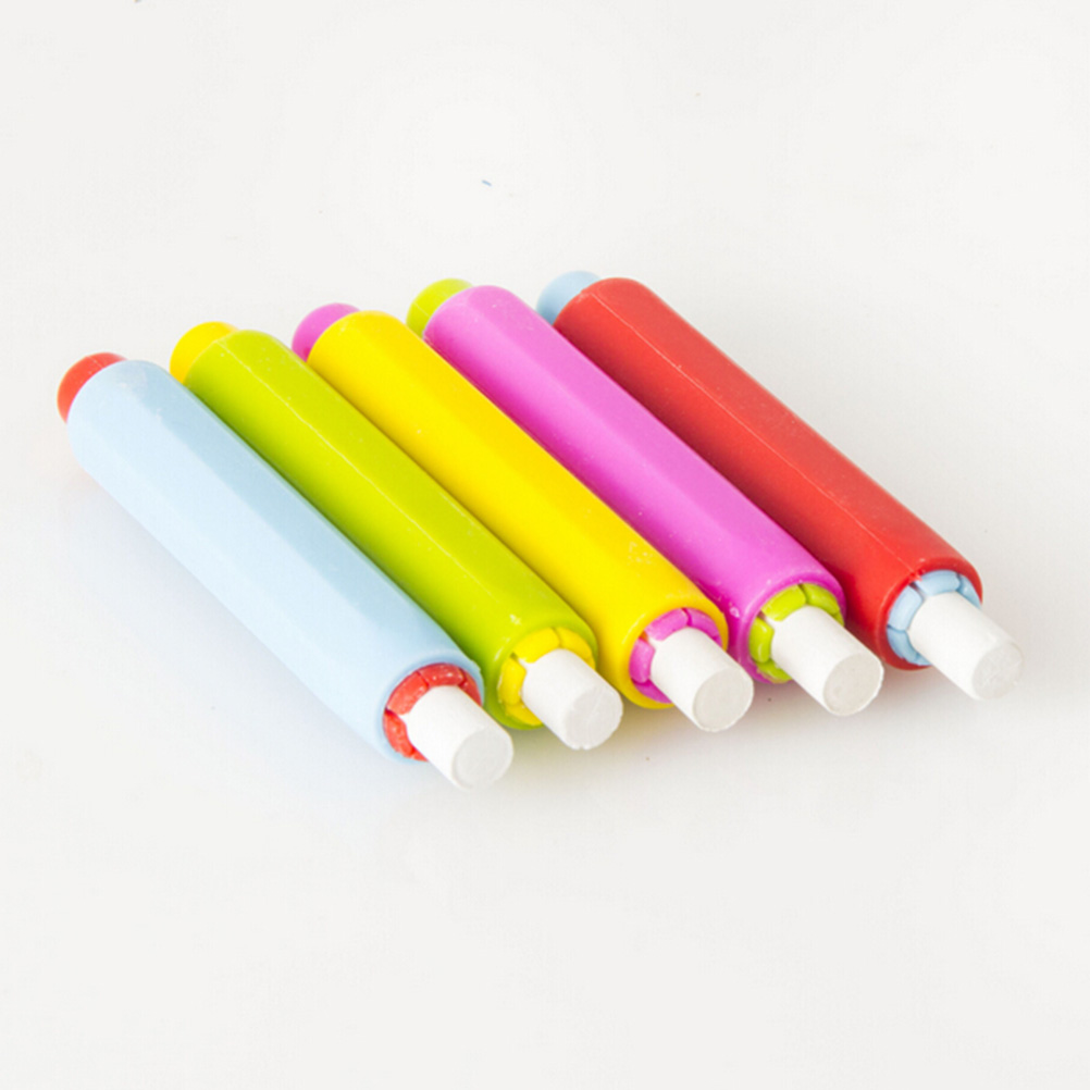 1 stk sundhed giftfri kridtholder kridtklip farverig kridtærme ren undervisning holder papirvarer