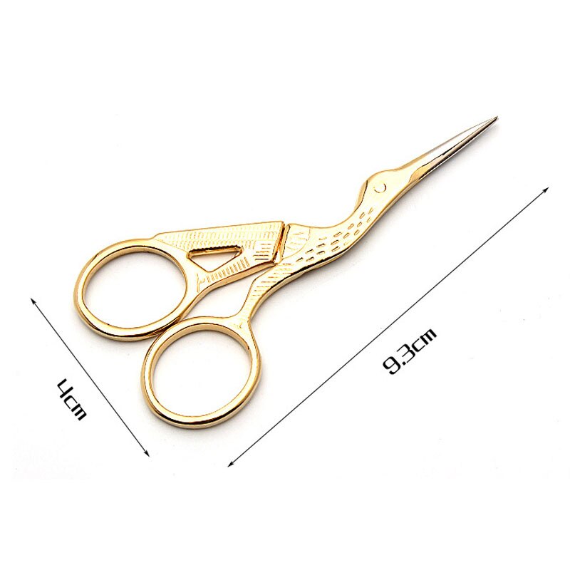 1Pcs Goud Zilver Antieke Vintage Reiger Vormige Roestvrij 9Cm Staal Naaien Schaar Cut Voor Stof Kleding Diy tool