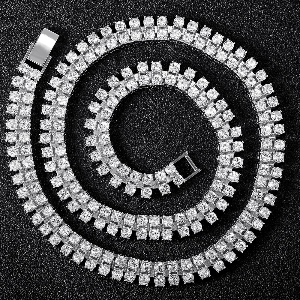 4Mm Iced Out Tennis Ketting Mannen Tennis Chain Iced Out Hip-Hop Ketting Sieraden Vrouwelijke Mannelijke Tennis Choker kettingen Sieraden