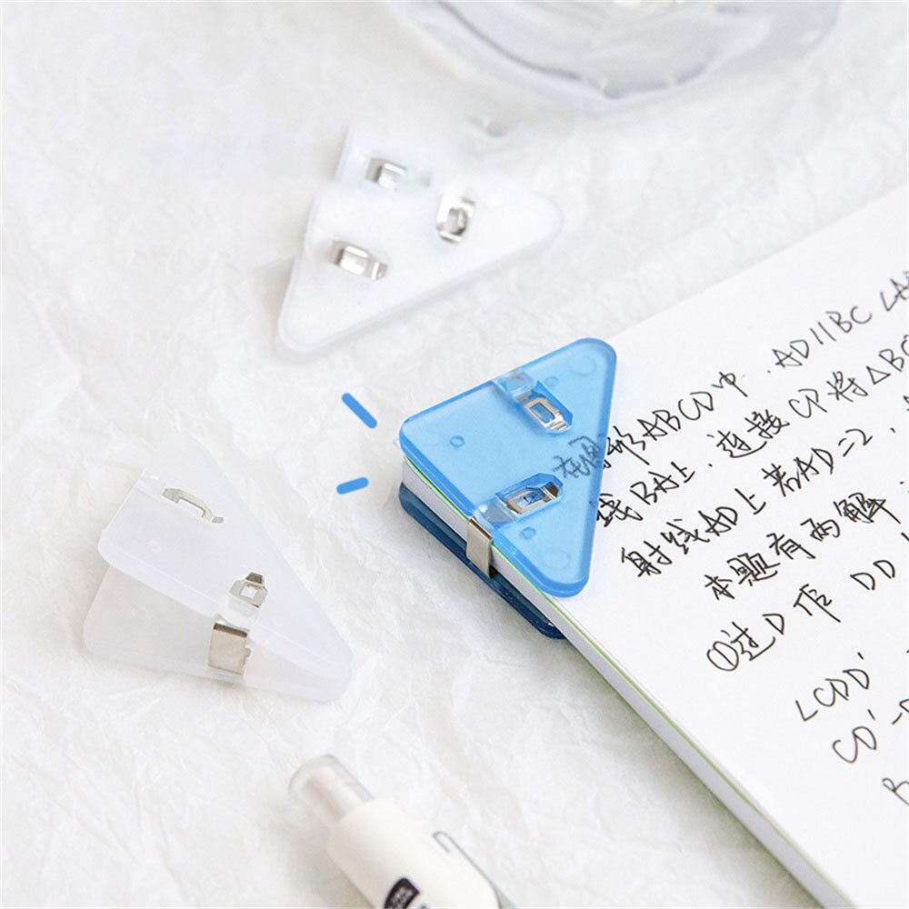 5 stücke Kunststoff Ecke Clip transparent Prüfung Seite Halfter Papier Clip Klemme Datei Index Foto Büro Schule Schreibwaren