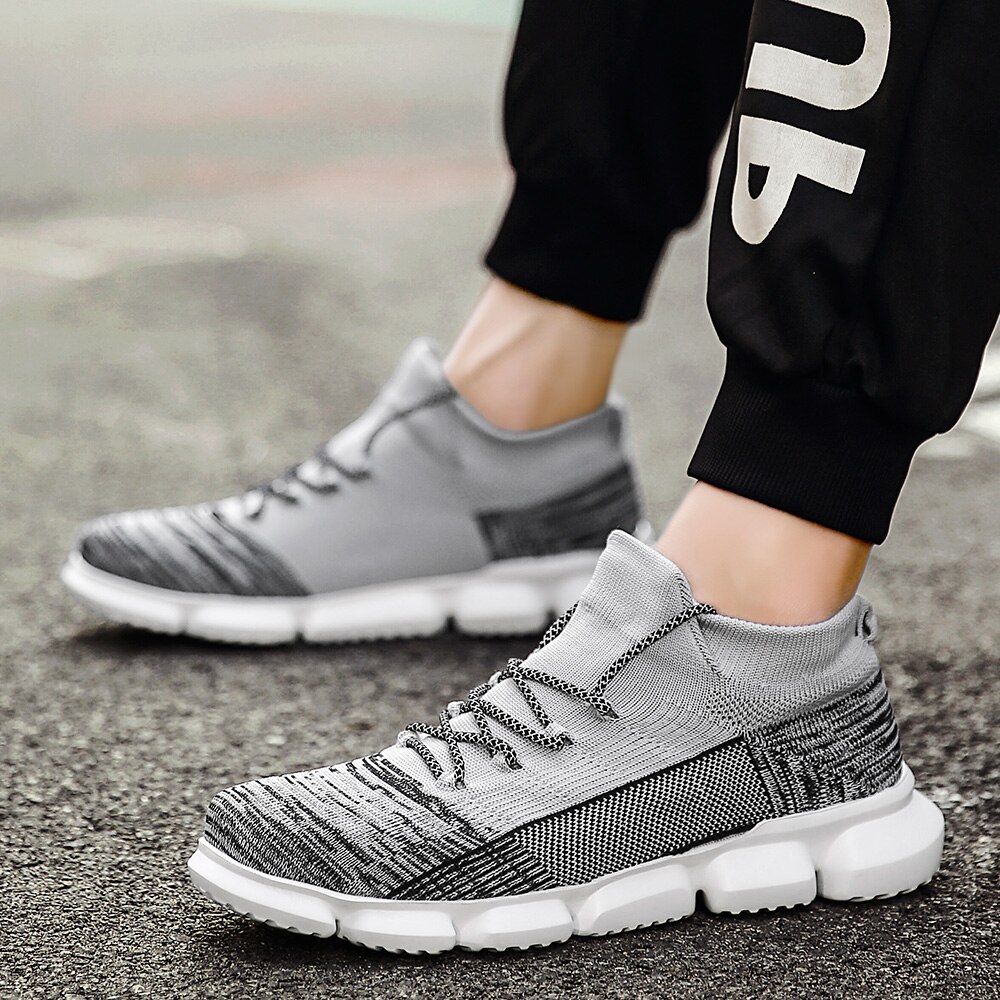 Mew Men's Running Sneakers Summer Flying Weave Soft and Comfortable Sports Leisure Shoes