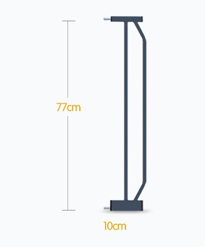 Puerta de Hierro de metal babysafe puerta de seguridad para bebés valla de aislamiento para mascotas 75-82cm de ancho Hong kong gratis: 10cm black