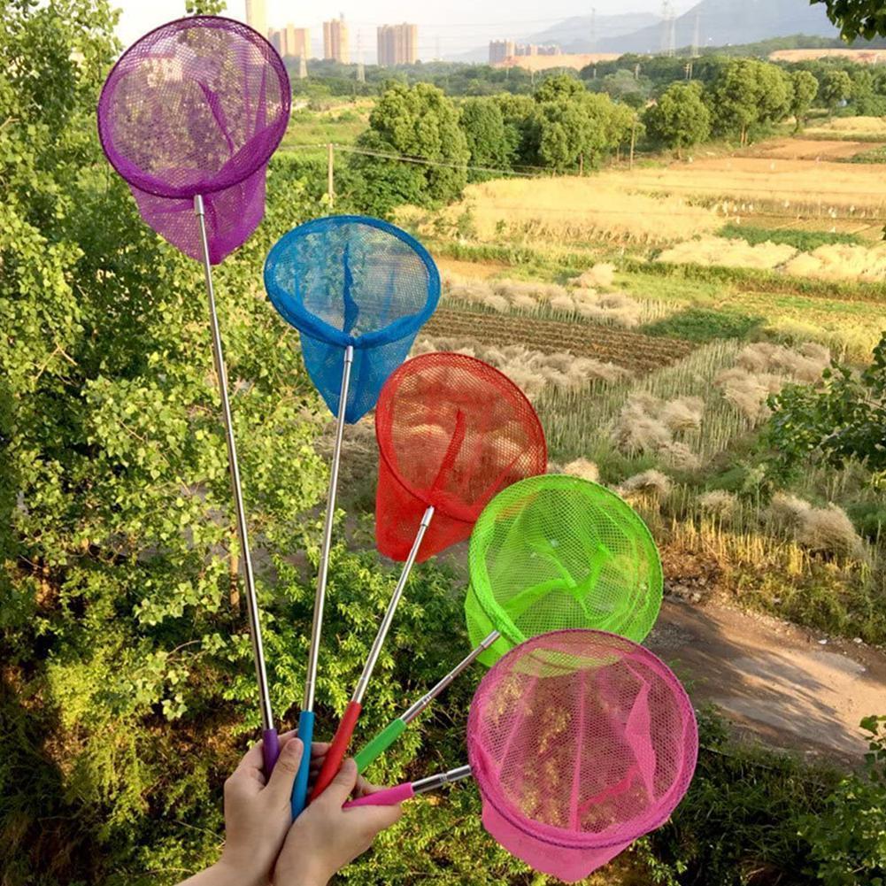 Kids Rvs Telescopische Vlinder Netto Uitschuifbare Grip Bugs Inches 34 Voor Catching Vissen Insect Lange Speelgoed Anti Sli L7G6