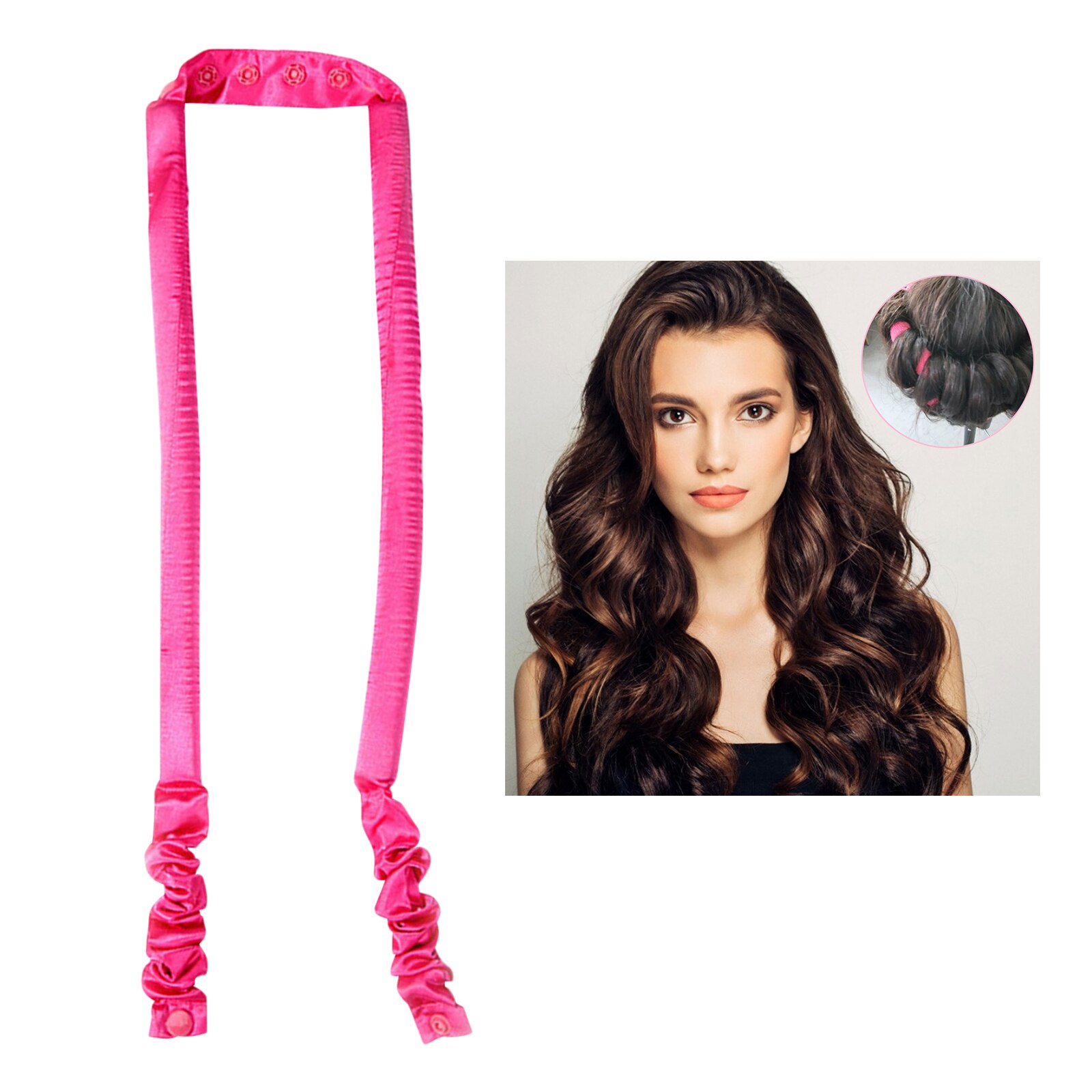 Geen Warmte Spiraal Perenbloem Curling Slapen Haar Rollen Flexibele Curling Staven Magic Wave Haar Krultang Haar Krultang Maker Tool: C3