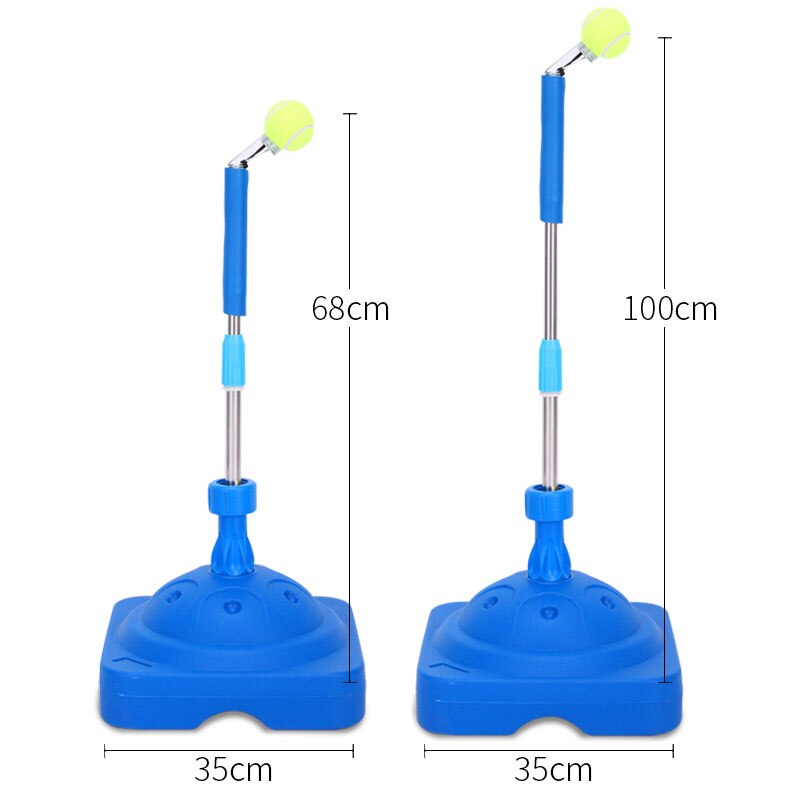 Allenatore di tennis adulti bambini strumento di allenamento regolabile altalena fissa racchetta pratica accessori palla macchina per principianti: blu