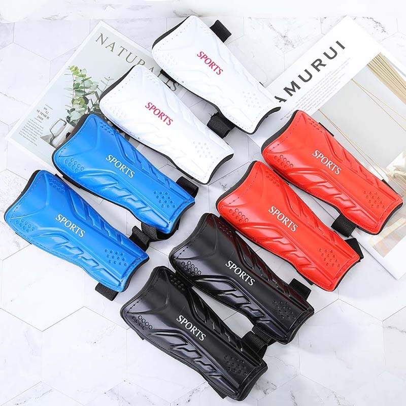 1 par de fútbol Shin guardias almohadillas de fútbol Shin guardia adulto rodilla calcetines para adultos/niños fútbol Shin Pads