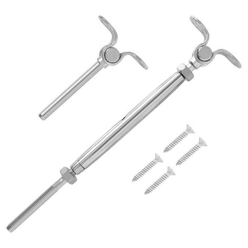 5 Set Van Roestvrij Stalen Dek Toggle Spanners Voor 3/16 Inch Kabel Reling Systeem: Default Title