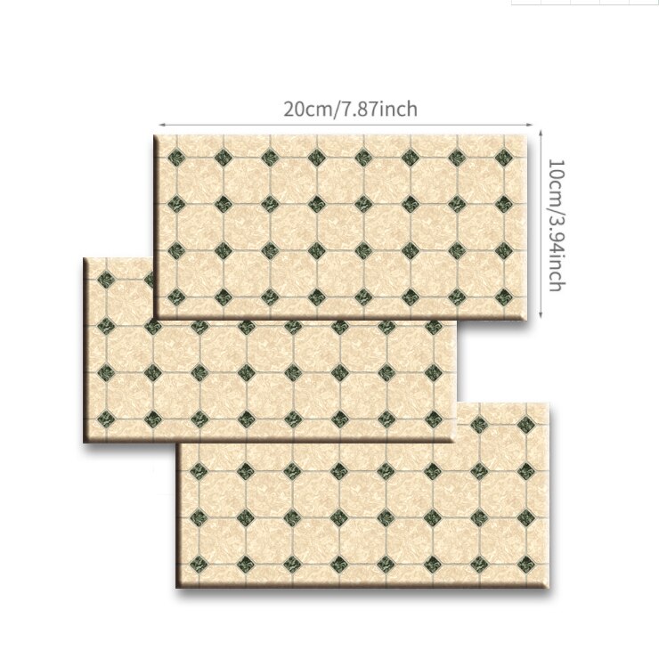 Pvc Zelfklevende Muursticker Tegel Sticker Keuken Badkamer Woonkamer Diy Decoratieve Behang Waterdicht En Oilproof: Pattern 3